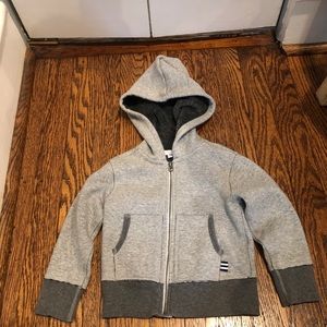 Gently loved toddler grey zipper hoodie!